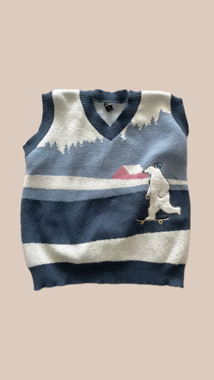 빈티지 니트조끼 상품이미지1