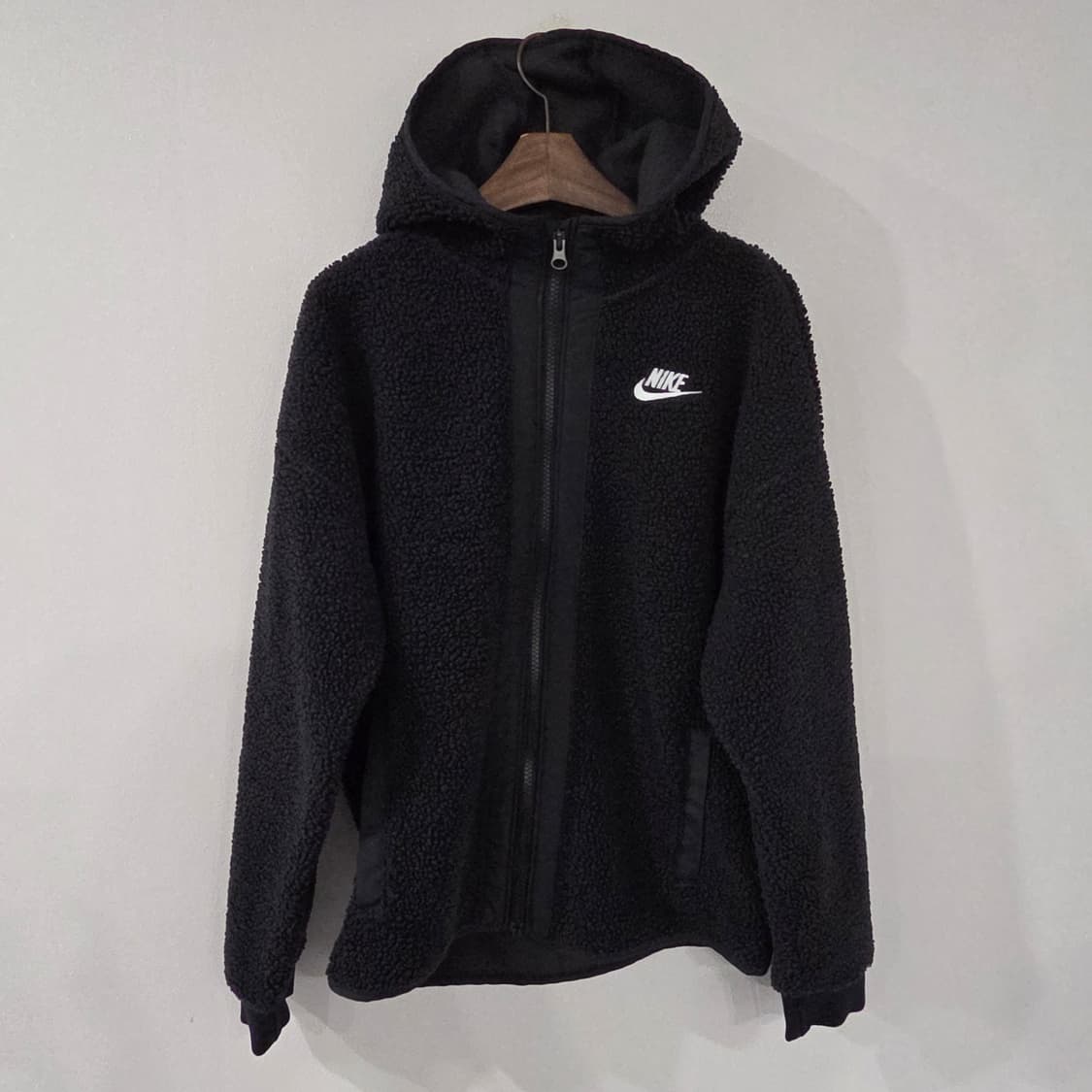 나이키 후리스 후드 집업 블랙 155/76 상품이미지1