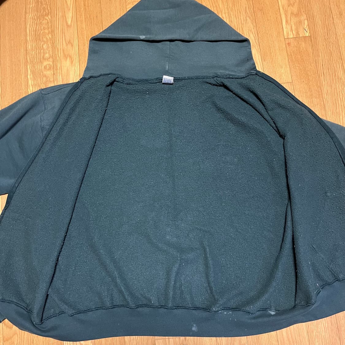 [XXL] 90s USA 빈티지 러셀 후드집업 포레스트 그린 상품이미지3