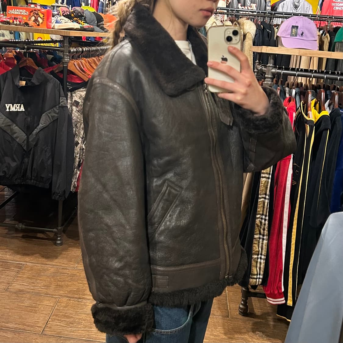 [HI] VTG 레더 자켓 브라운 상품이미지3