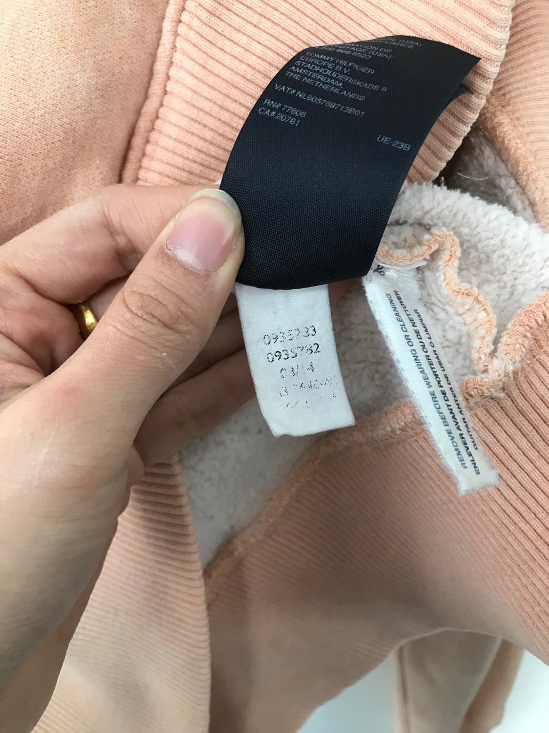 타미힐피거 자수로고 스킨톤 후드집업 상품이미지6