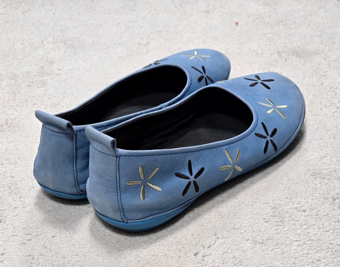 Camper 캠퍼 트윈스 블루 누벅 발레리나 40 상품이미지6