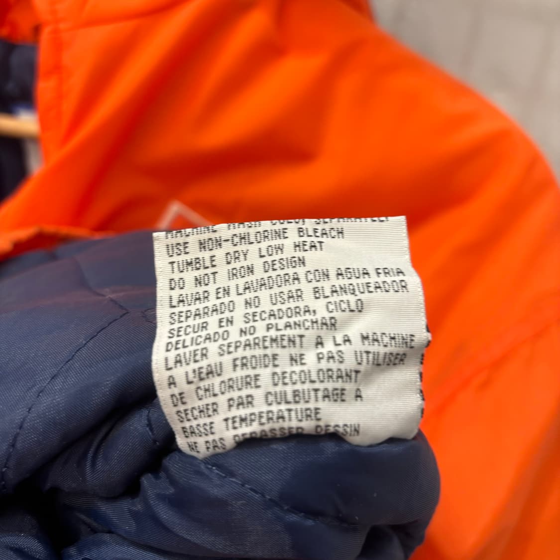 90s 러셀 어센틱 빈티지 시러큐스 오렌지 패딩 자켓 XL 상품이미지8