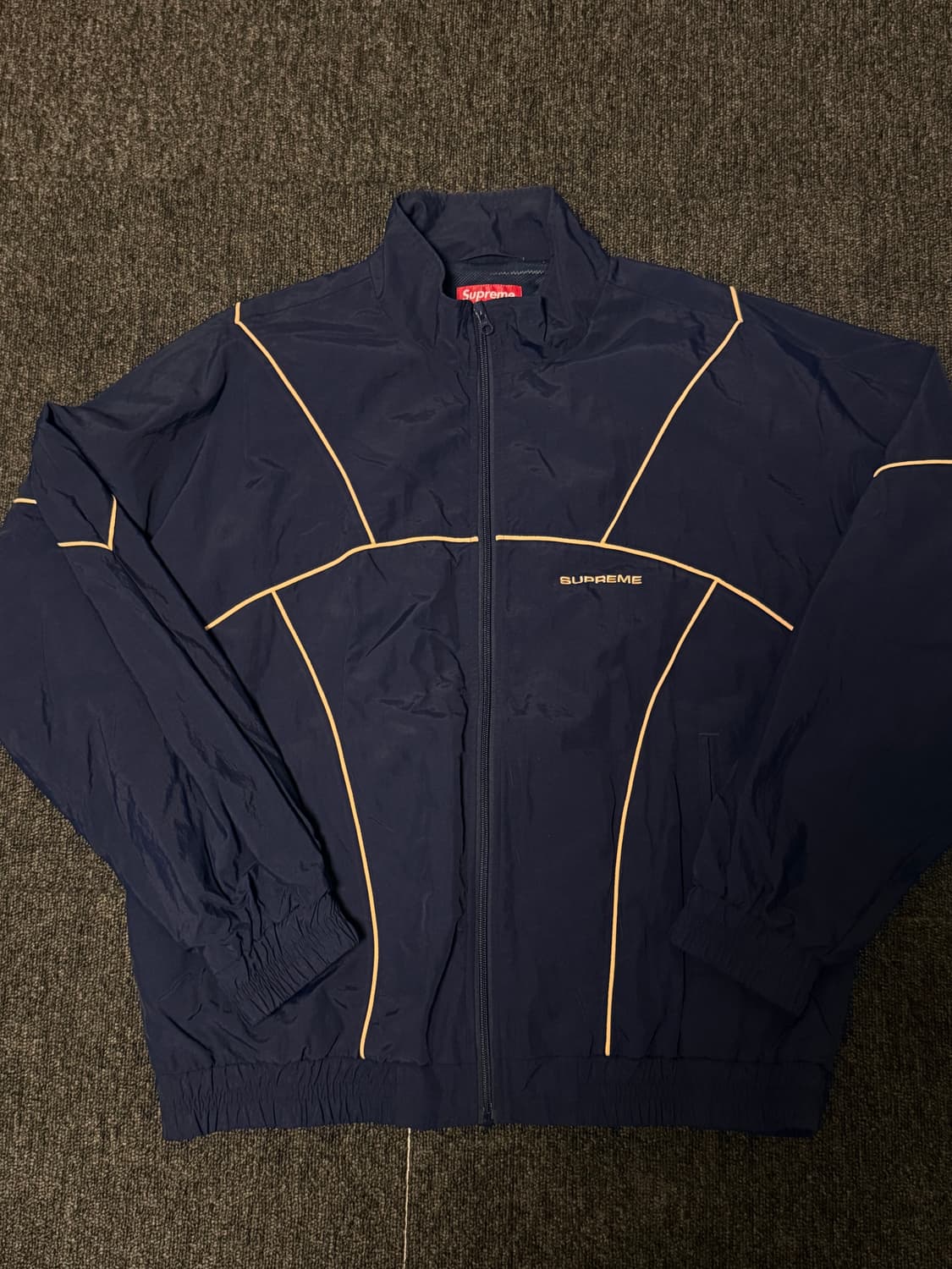 [L] 슈프림 파이핑 트랙 자켓 네이비 상품이미지1