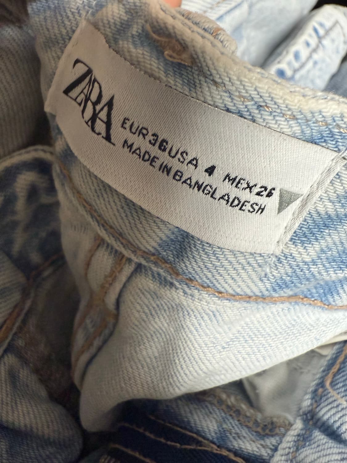 여성용 자라 TRF 데님 와이드 카고팬츠 상품이미지3