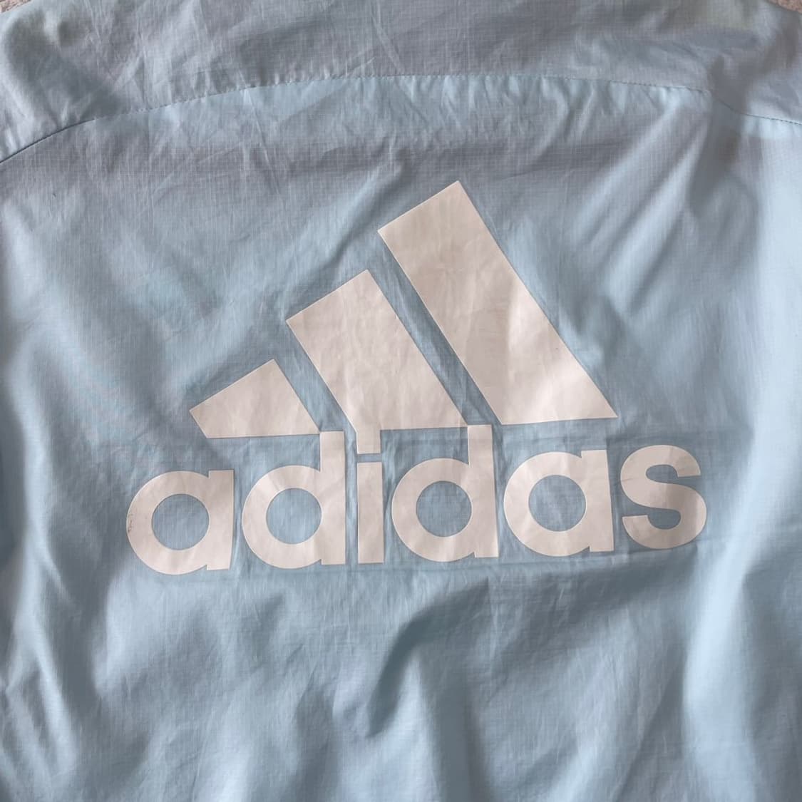 S 아디다스 여성 윈드 경량 바람막이 러닝 백로고 하늘색 상품이미지9