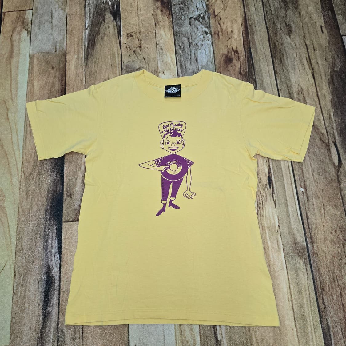 Vintage 90s 밥말리&웨일러스 데뷔 싱글 캐릭터 티셔츠 상품이미지1