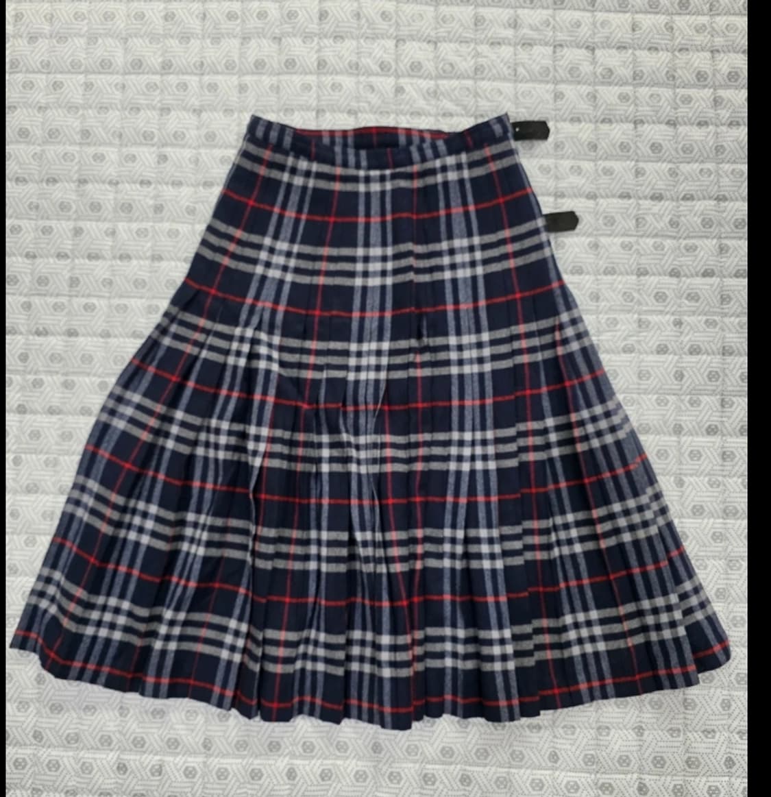 버버리 체크 랩 스커트 25~28 상품이미지3