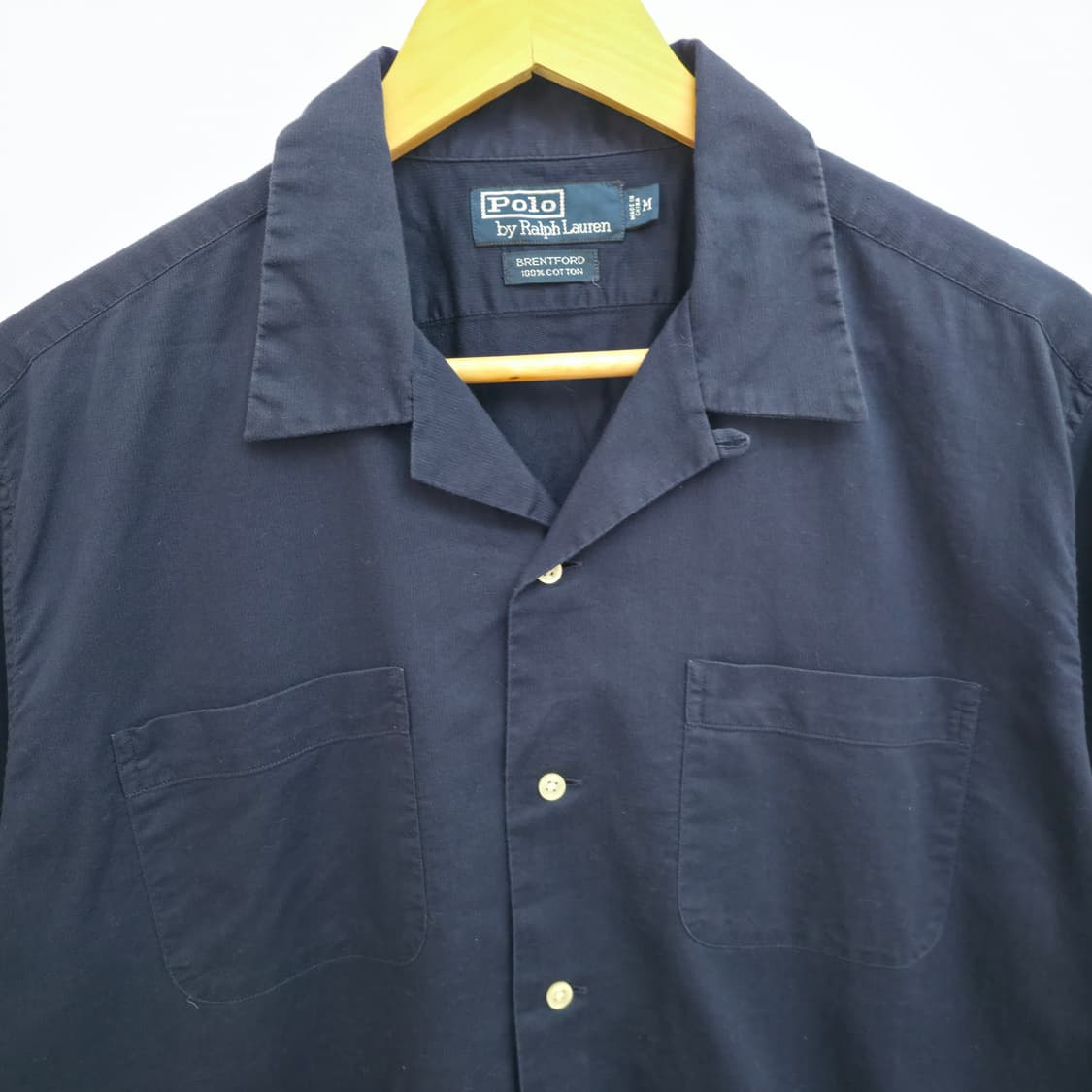 [M] 폴로 랄프로렌 BRENTFORD 네이비 린넨 반팔 셔츠 상품이미지2