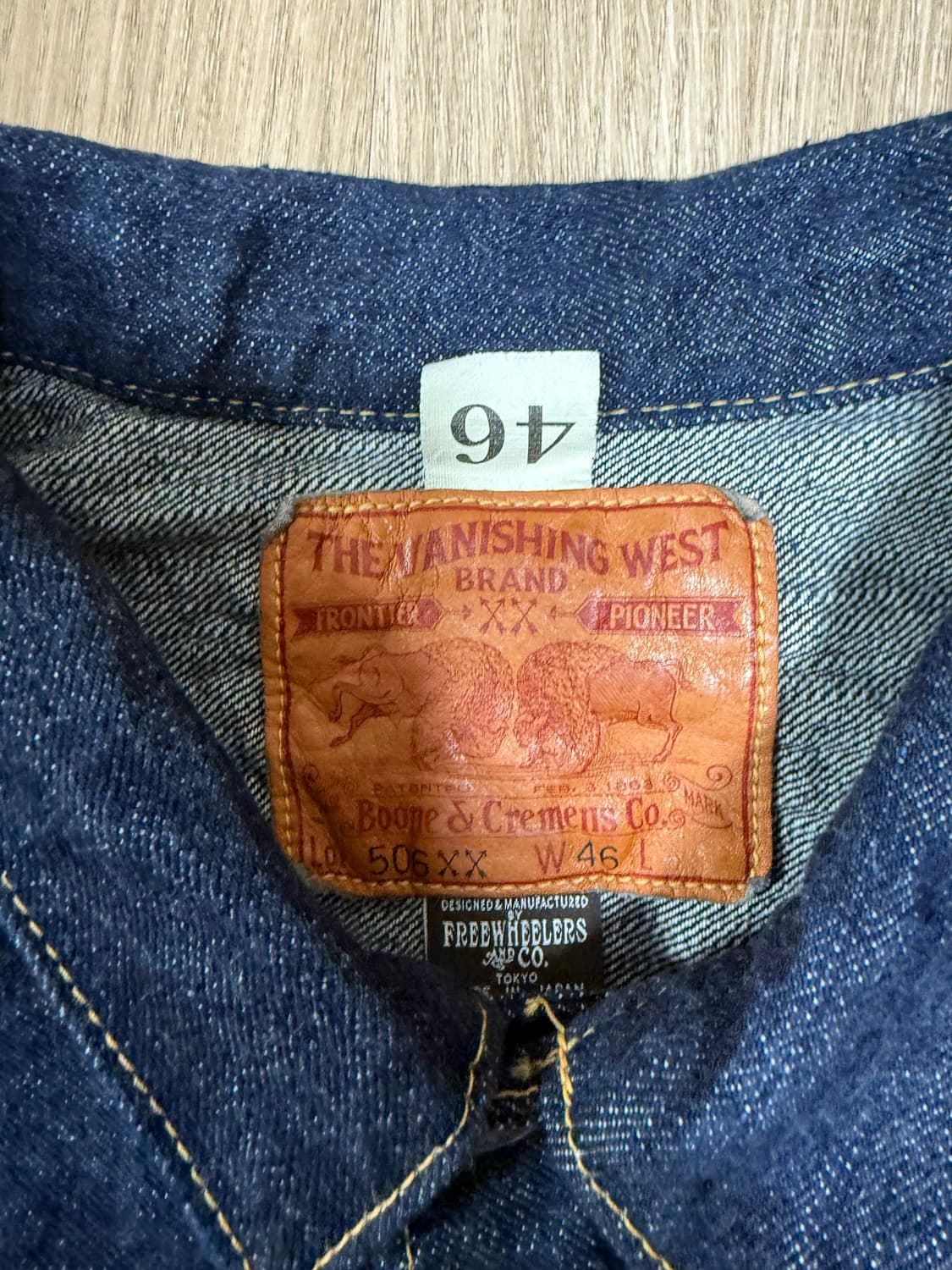 프리휠러스 506XX 1세대 데님자켓 46사이즈 판매 상품이미지4