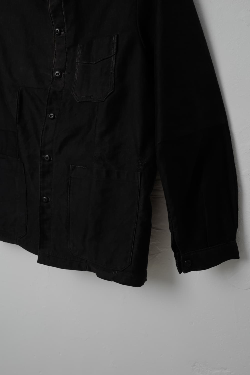 1940s 프렌치 빈티지 블랙 몰스킨 자켓 상품이미지9