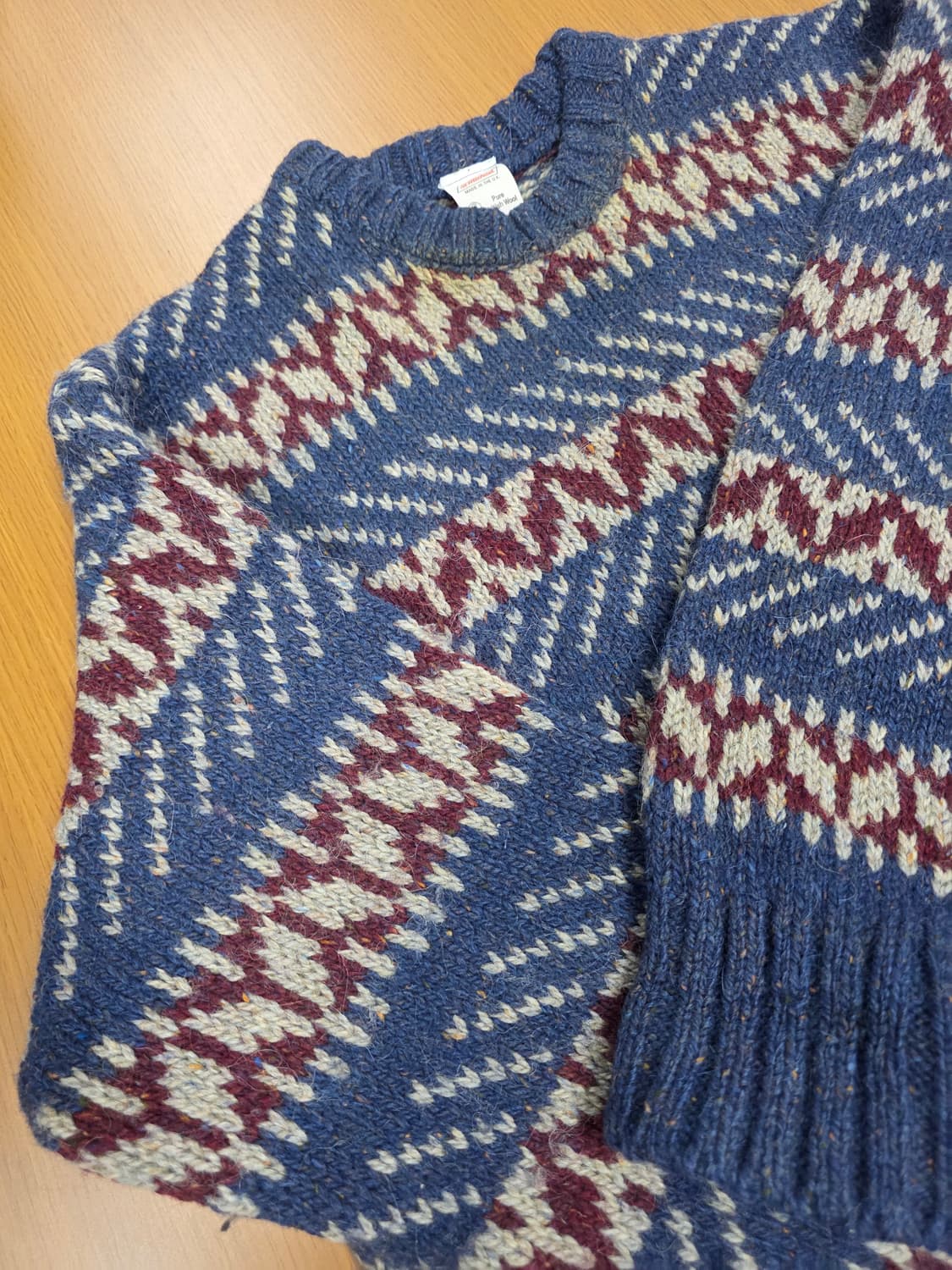 세인트 마이클 영국산 페어아일 울 니트 빈티지 스웨터 100 상품이미지5