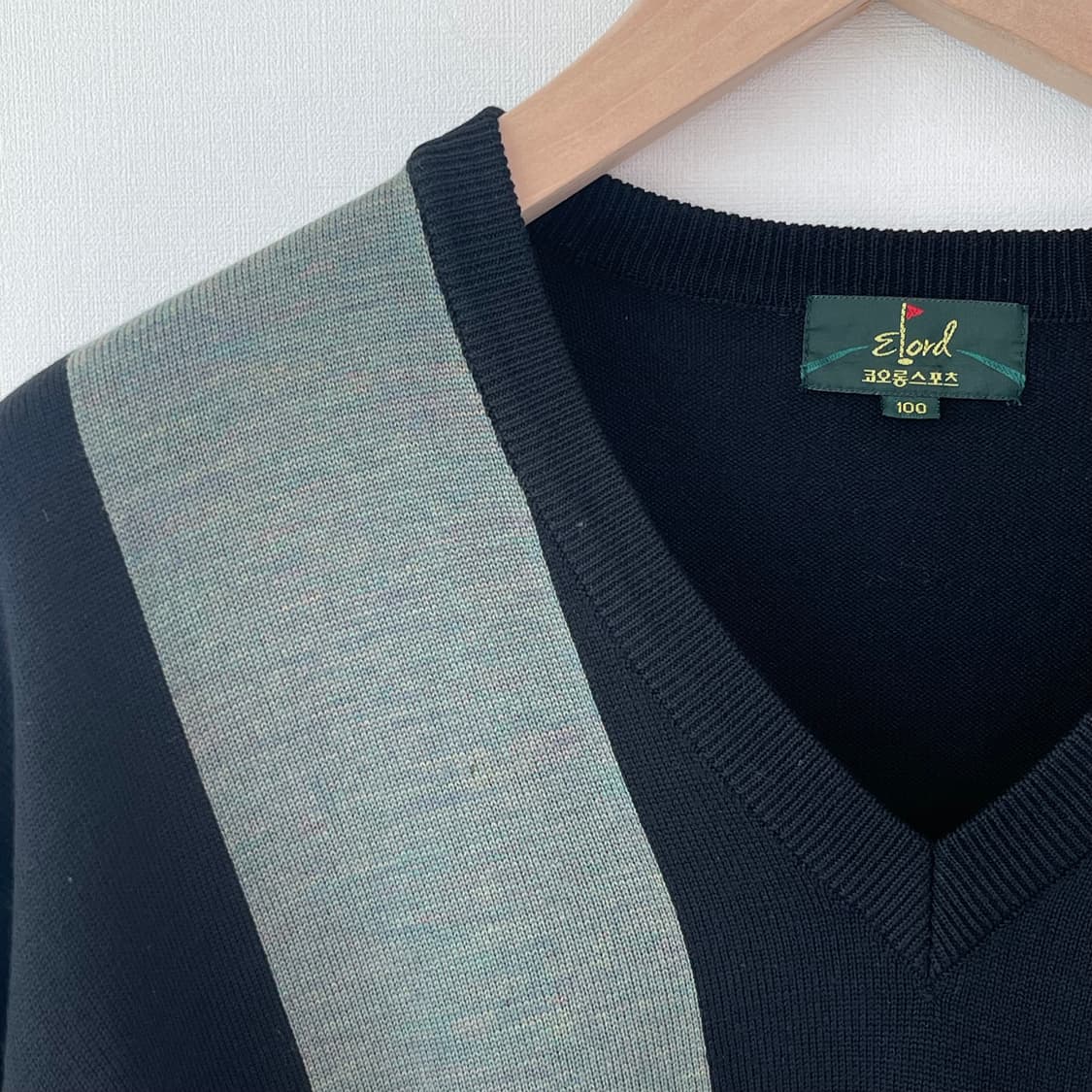 엘로드 골프 브이넥 니트 100 상품이미지5