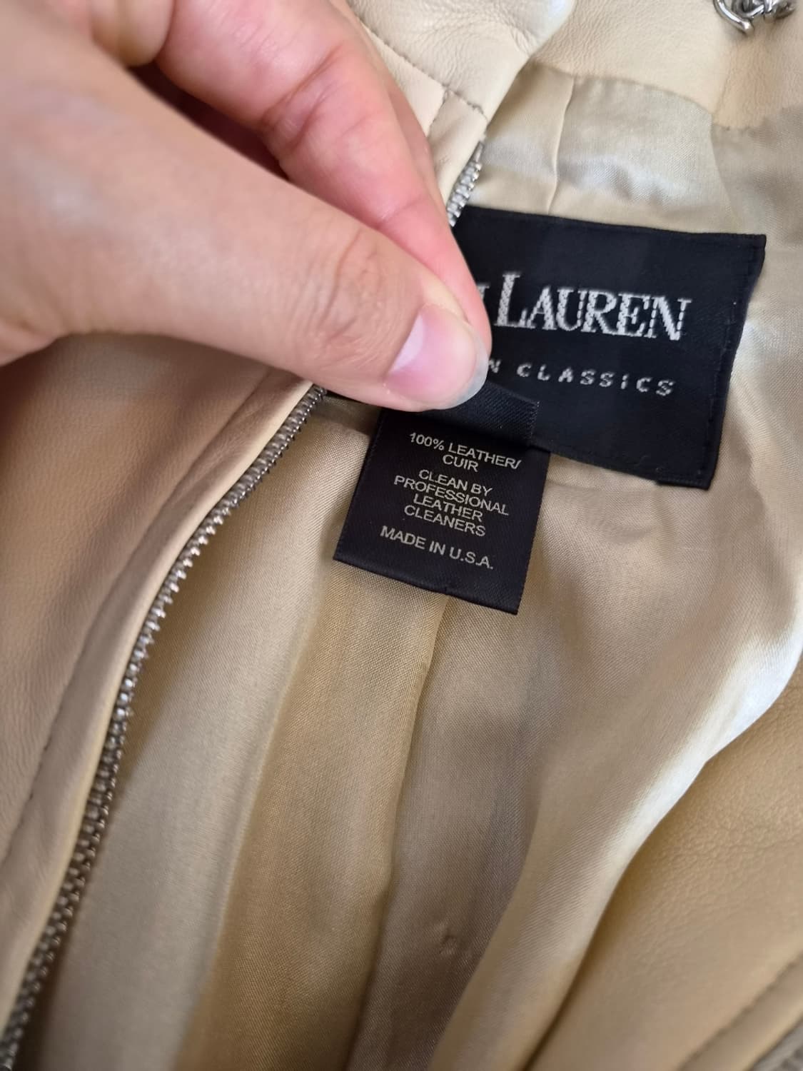 랄프로렌 일본 여성 베이지리얼가죽자켓 6사이즈 상품이미지7