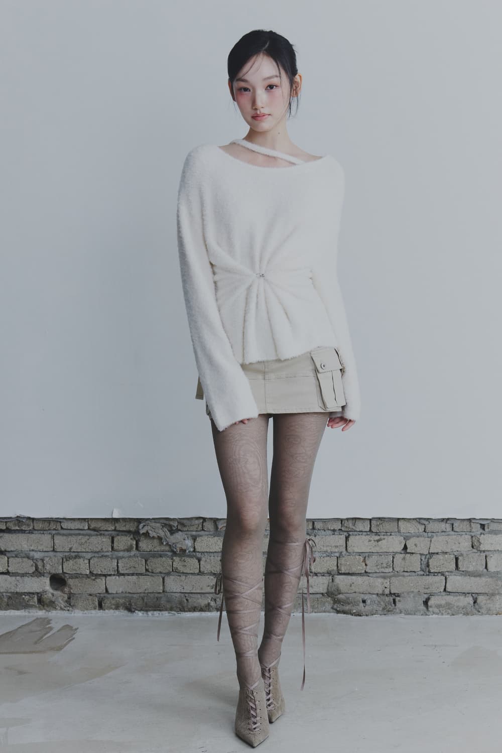 RUBY HOOK OVER KNIT ivory 상품이미지5