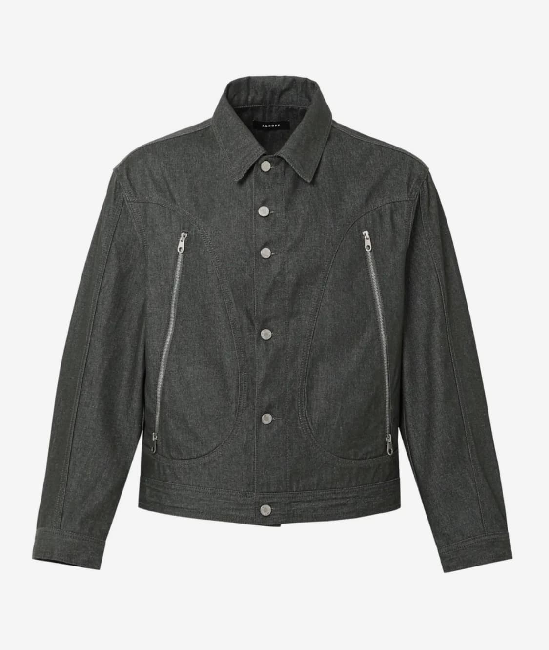 애드오프 POCKET DENIM JACKET CHARCOAL M 상품이미지1