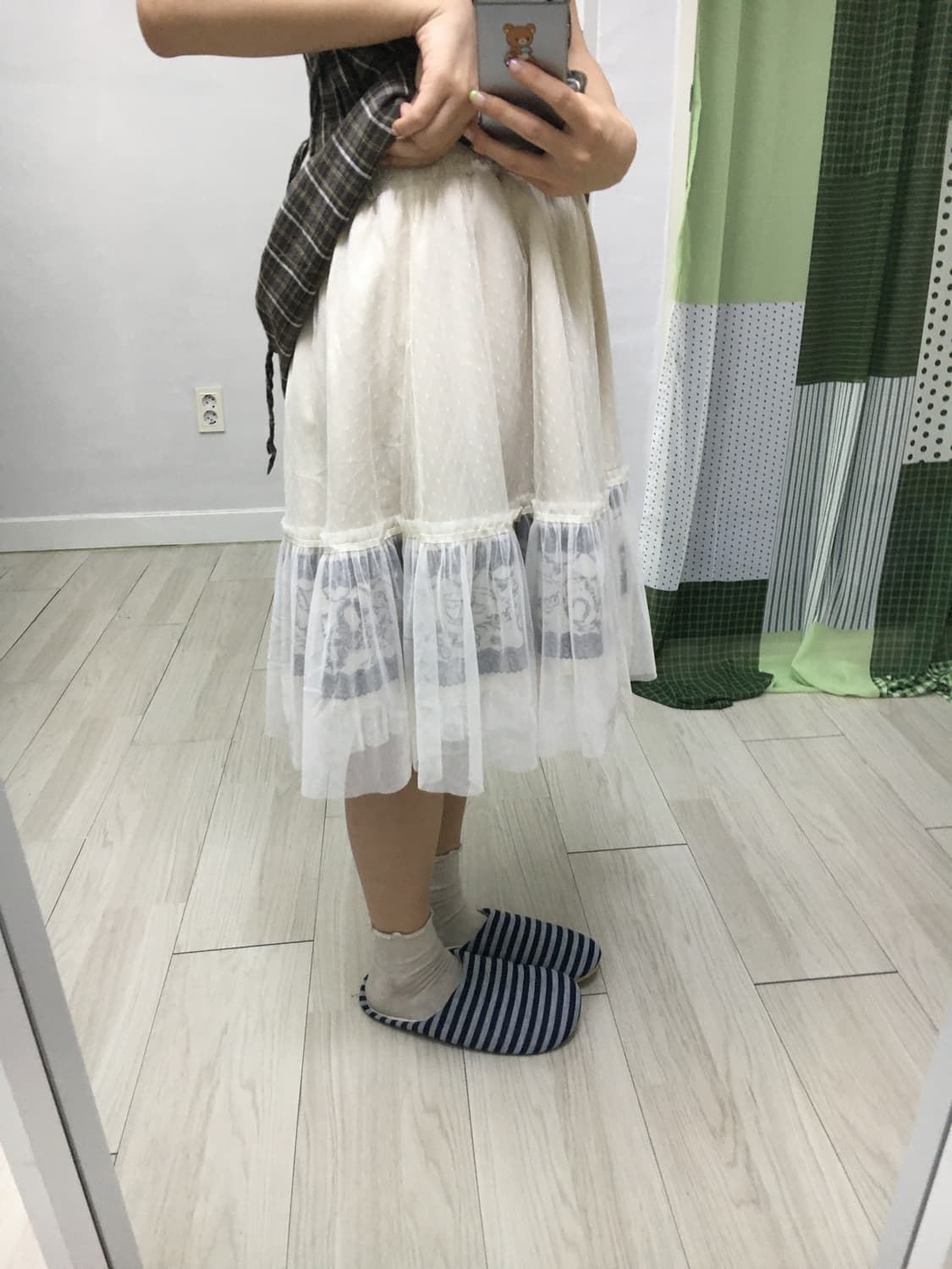 아이보리•베이지 도트 샤스커트 상품이미지10