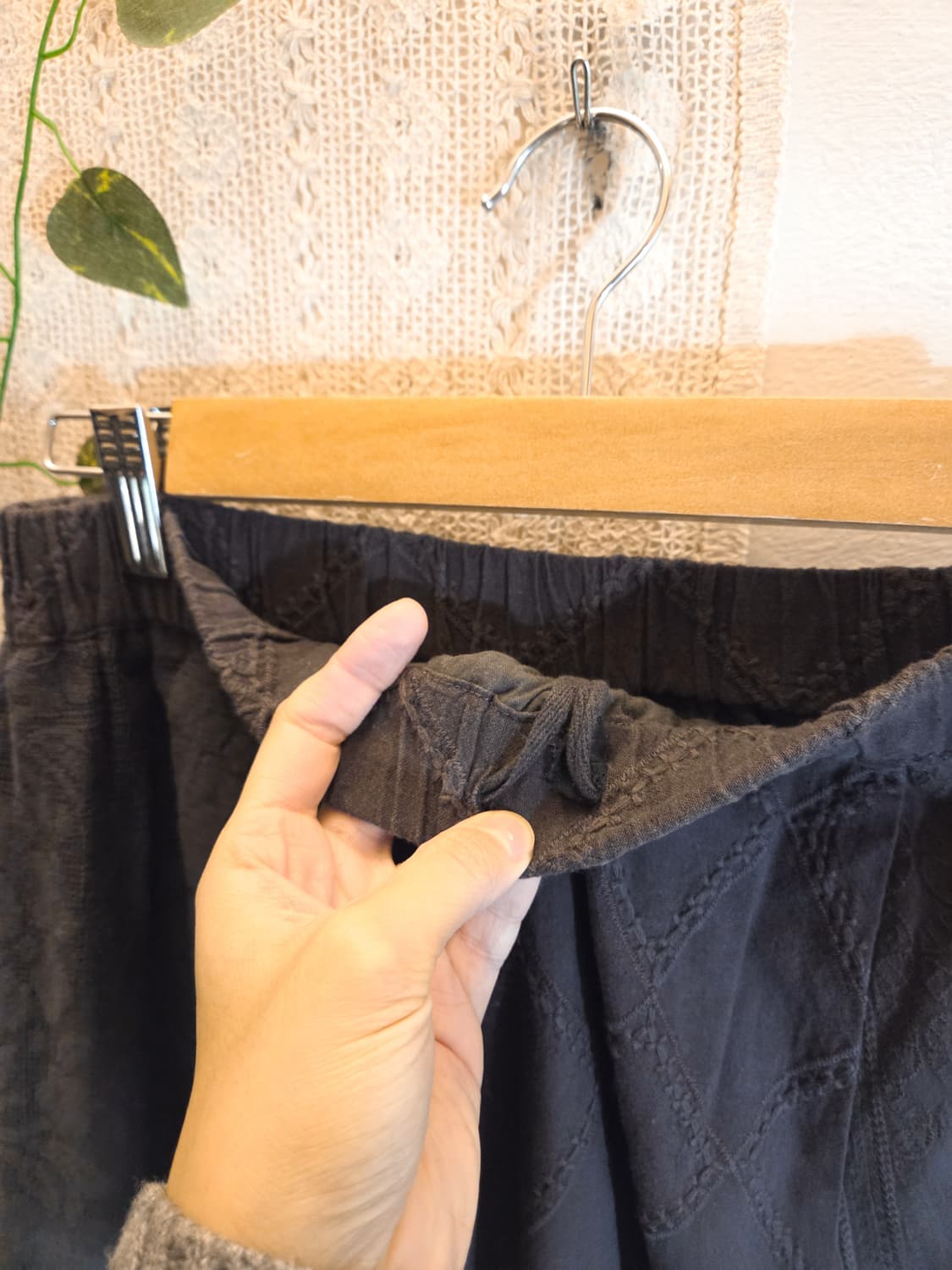 sm2 차콜 패치워크 롱스커트 상품이미지4