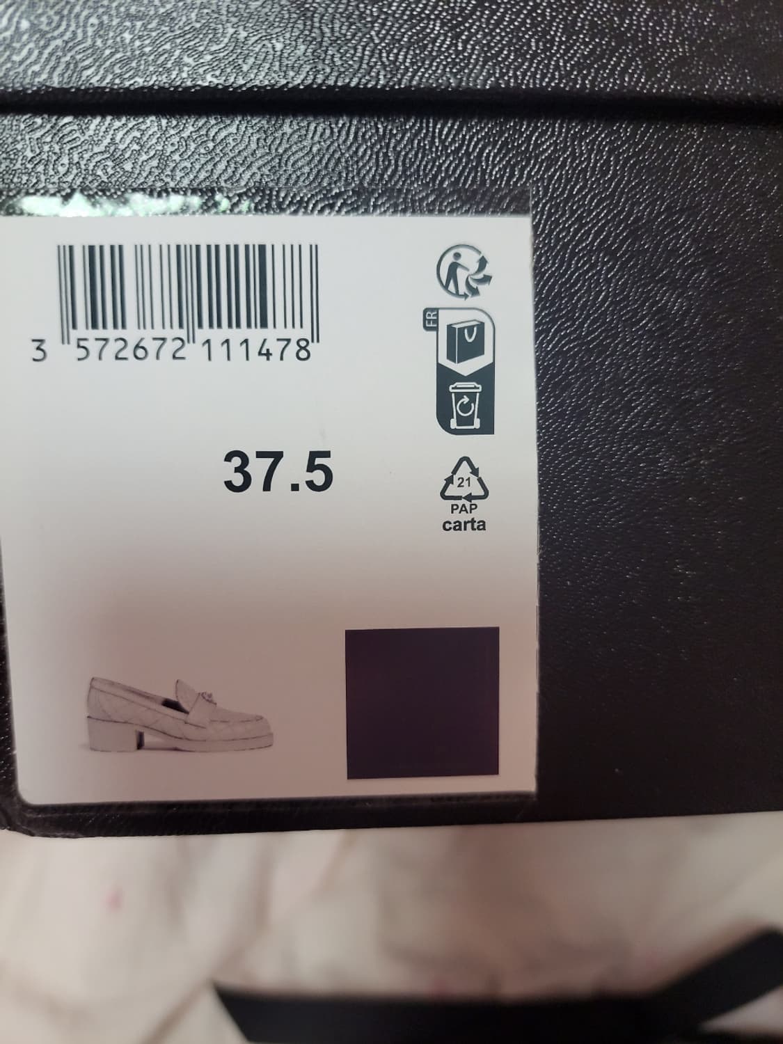 정품)최저가급처5번정도신은 상태좋은!샤넬 CC 하트 로고 퀄팅 로퍼 구두 상품이미지10