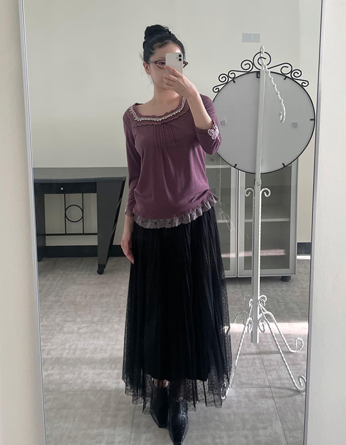 axes femme) butterfly lace t-shirt 상품이미지2