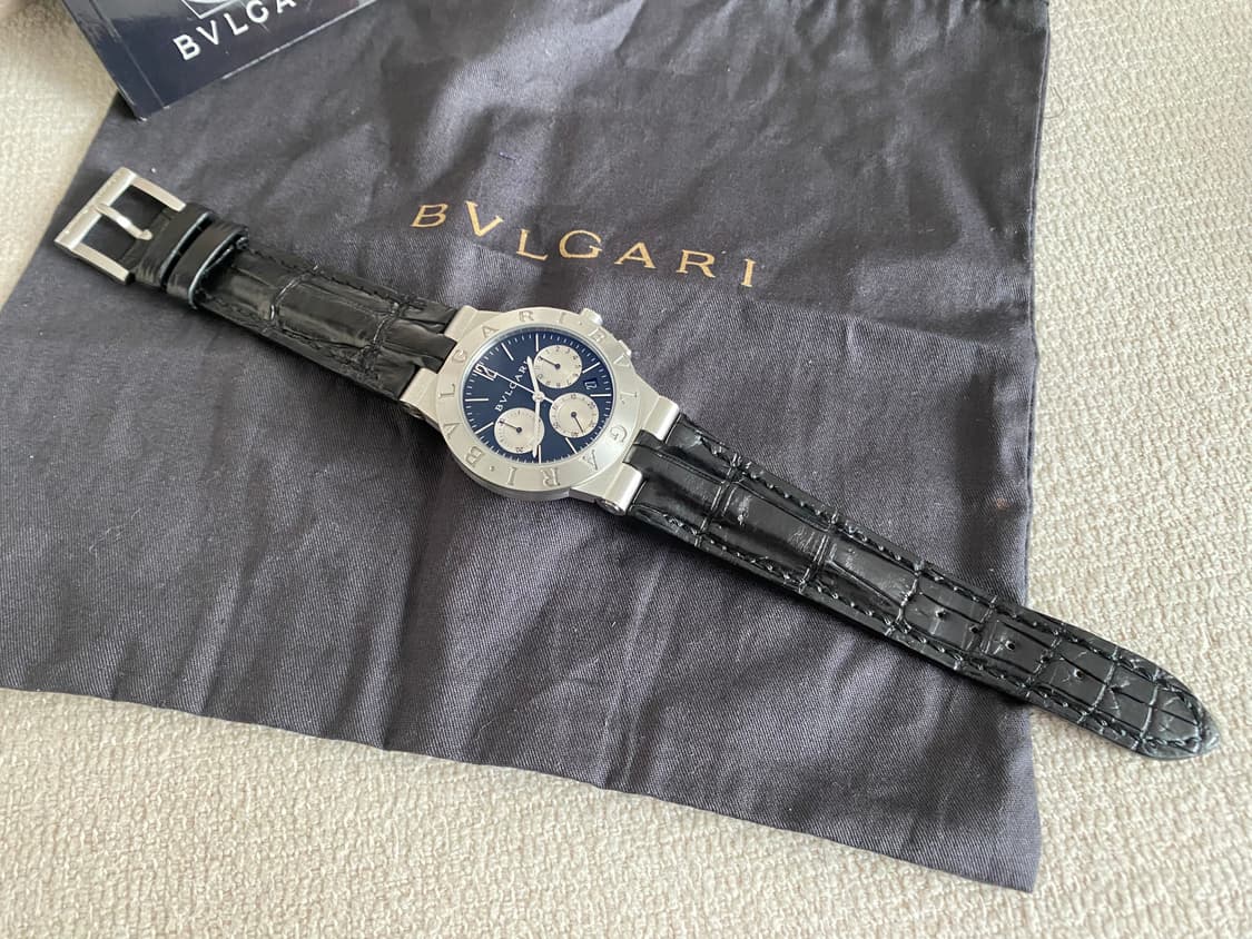 불가리 디아고노 CH35S 35mm 블랙 크로노 쿼츠 미듐 중형 상품이미지4