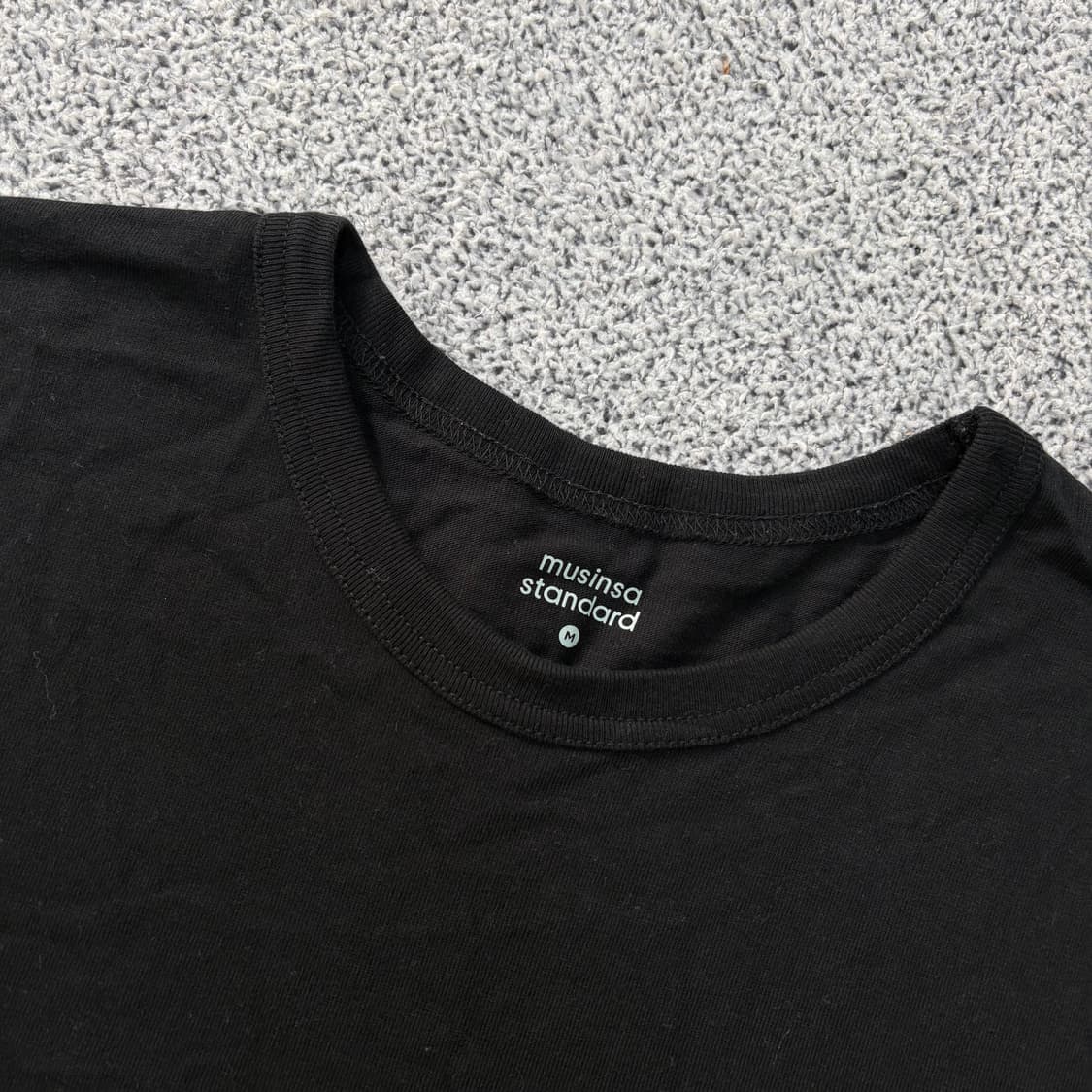 M 무신사스탠다드 반팔티 라운드 블랙 0311J 상품이미지2