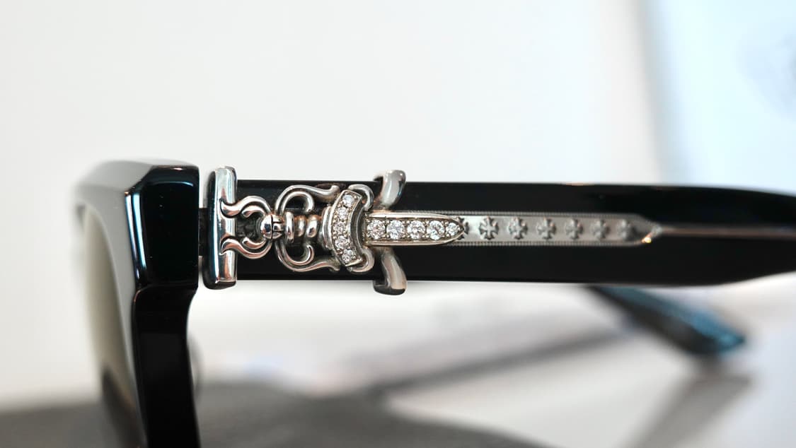 크롬하츠 바질리오네어2 블랙/실버 파베다이아 선글라스/안경 상품이미지1