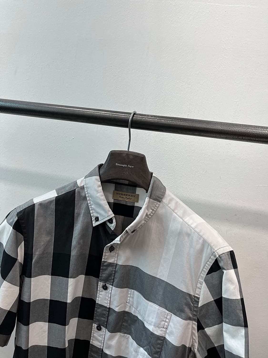 105) 버버리 체크 반팔셔츠  상품이미지5
