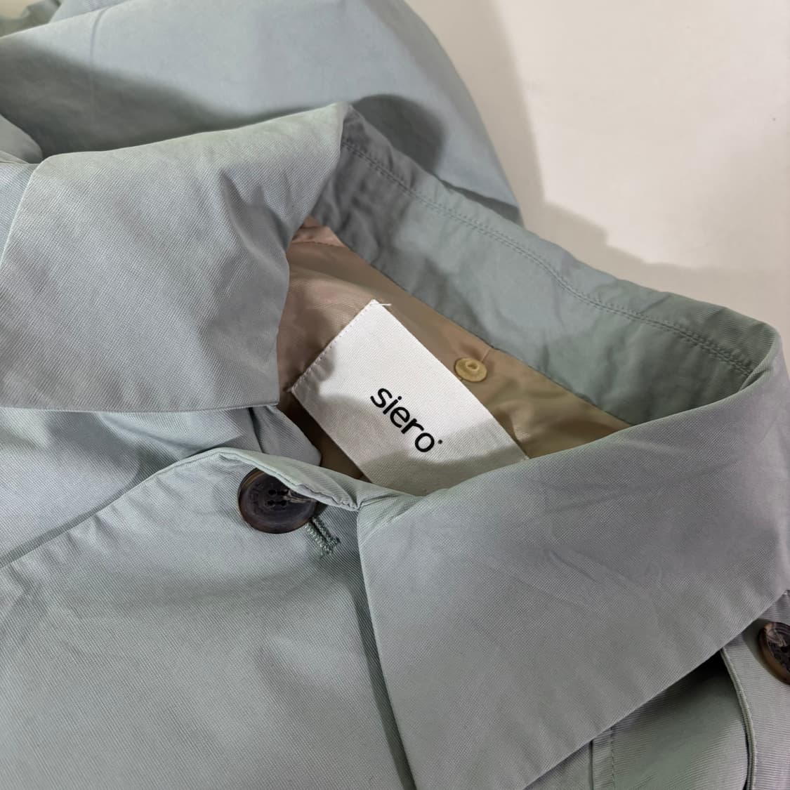 우먼M-L 시에로 파스텔블루 트렌치코트 상품이미지6