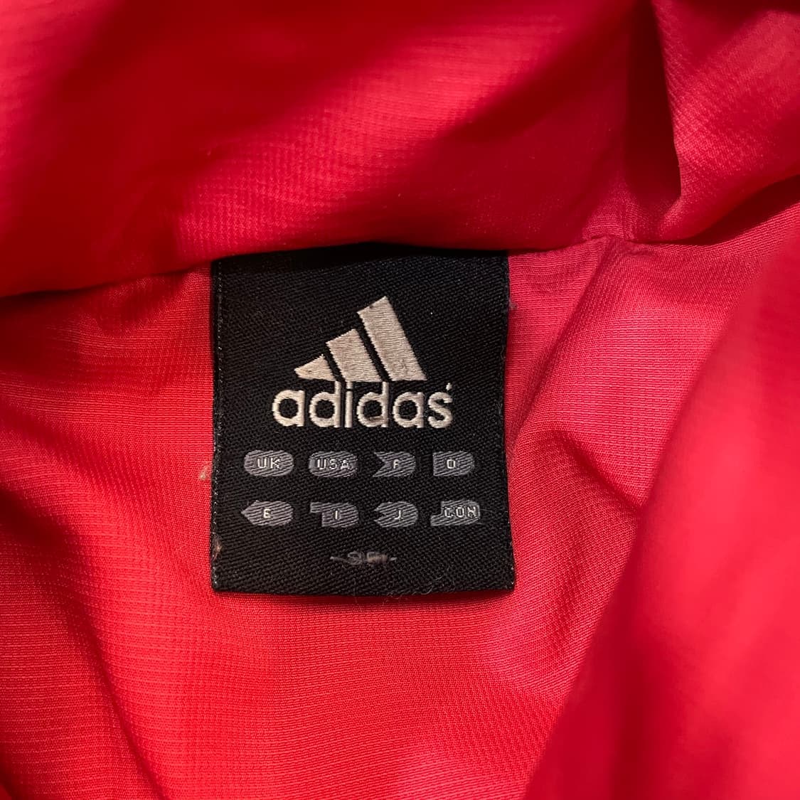 아디다스 레드 블랙삼선 덕다운 패딩 점퍼 95 상품이미지8