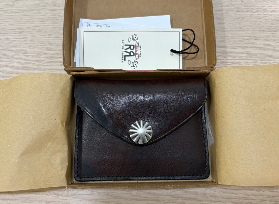 rrl 더블알엘 콘초 레더 카드 케이스, 카드 지갑 상품이미지1