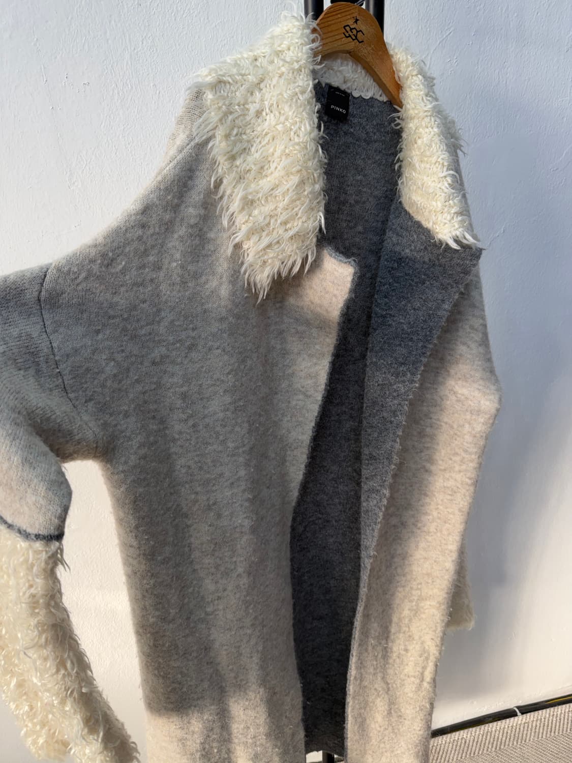 정품) PINKO 핀코 퍼 코트 가디건 S 상품이미지2