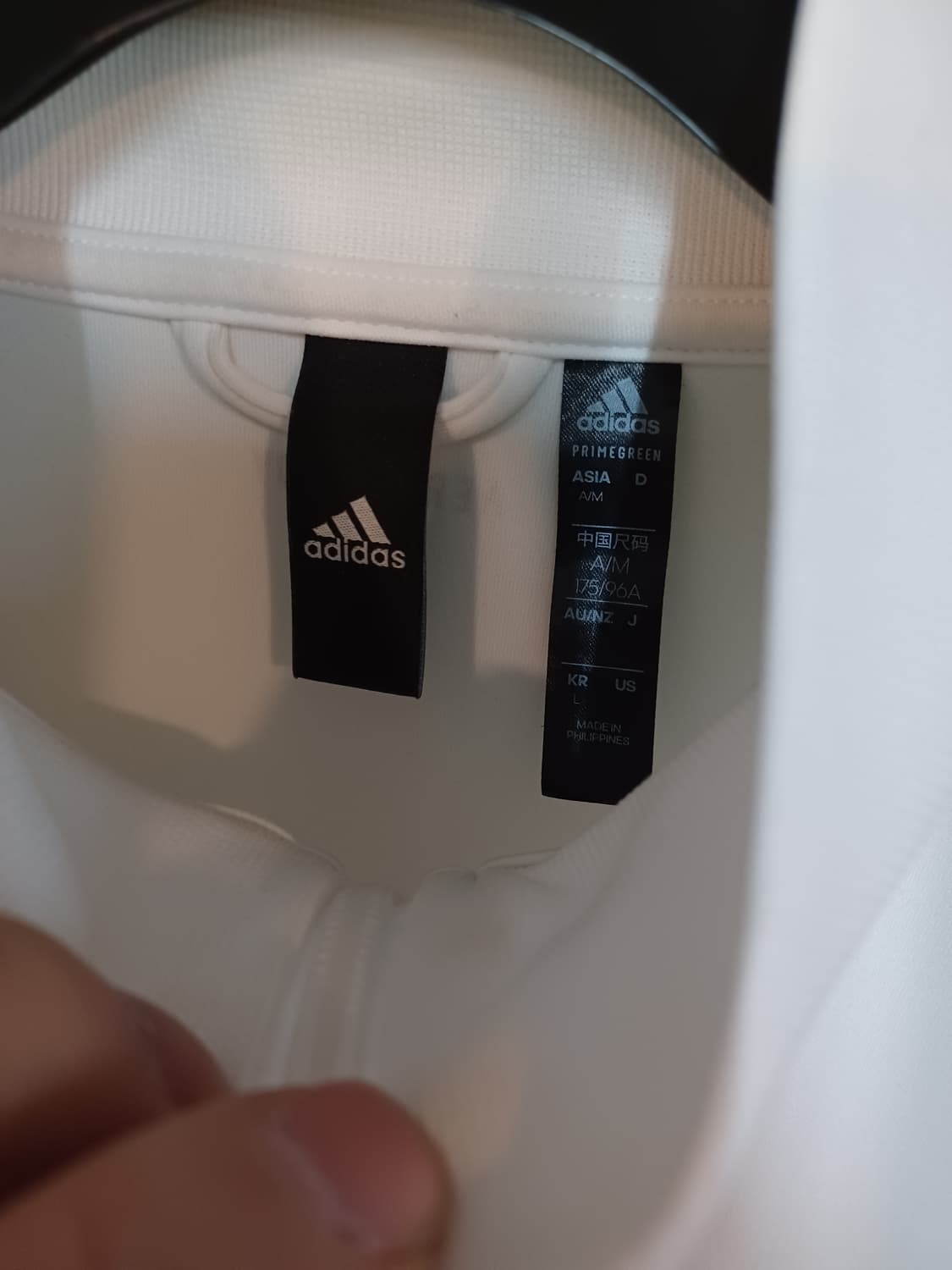 아디다스 트랙탑 져지 흰검 L 상품이미지3