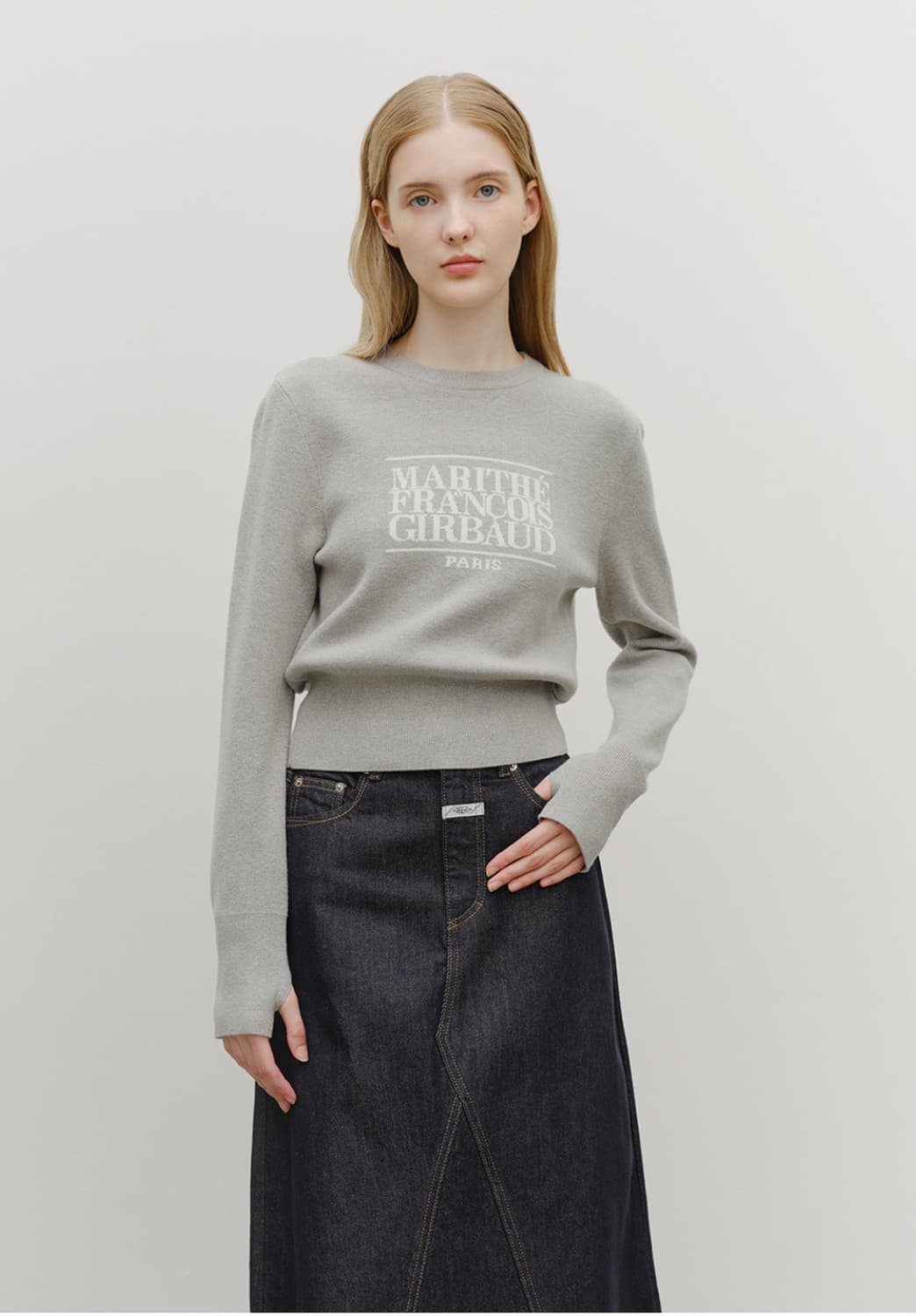 (새상품) 마리떼 프랑소와 저버 로고 니트 S 상품이미지1