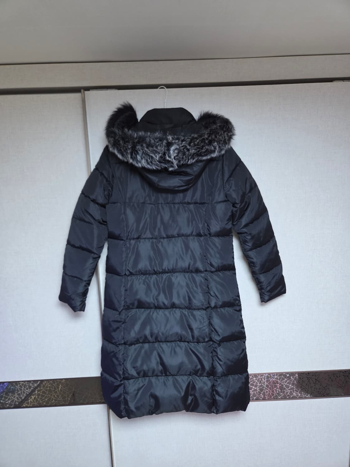 새상품]QUWEN 블랙 롱패딩 95 상품이미지5