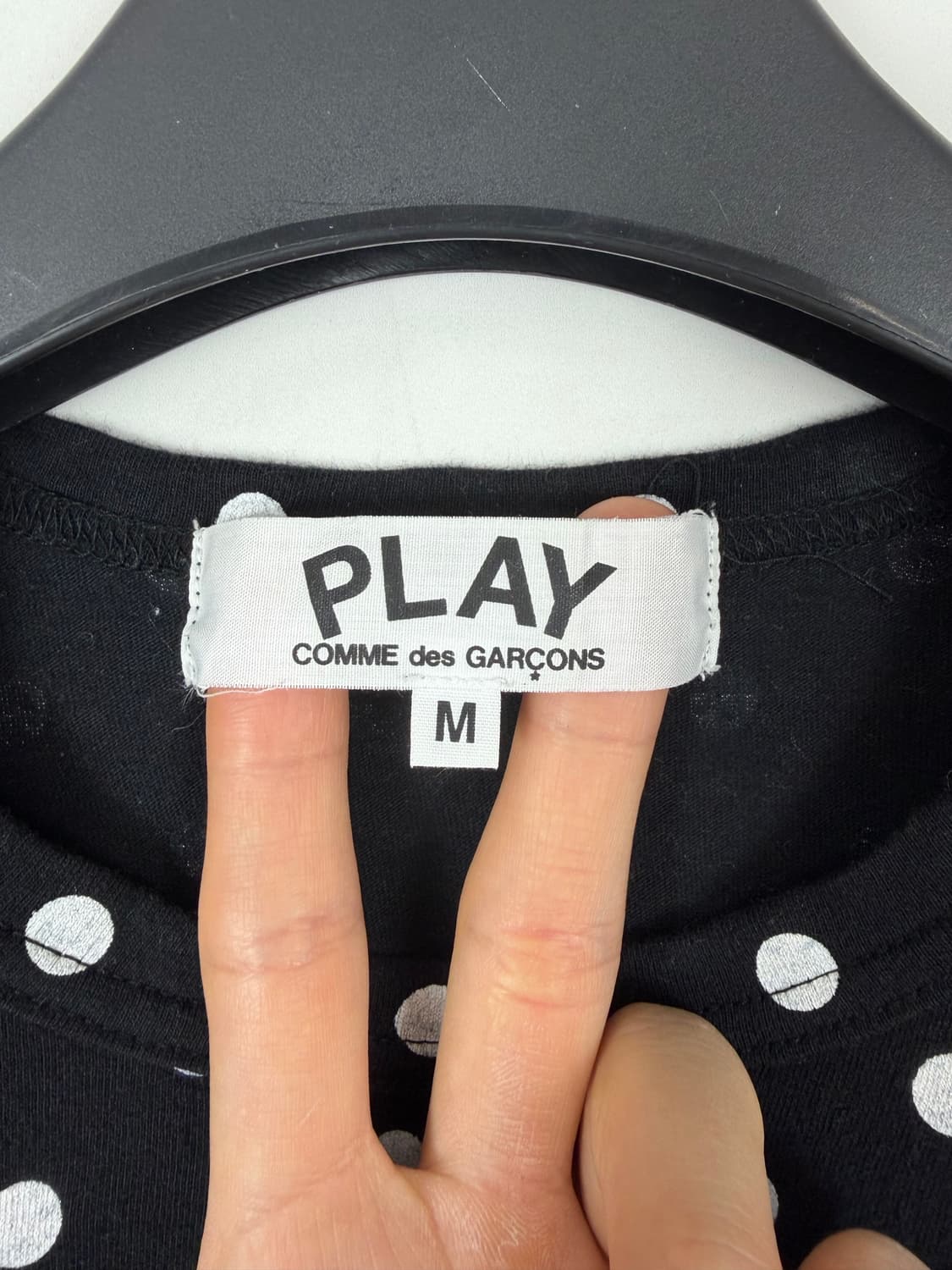 a280) 꼼데가르송 레드와펜 도트 롱슬리브 상품이미지3