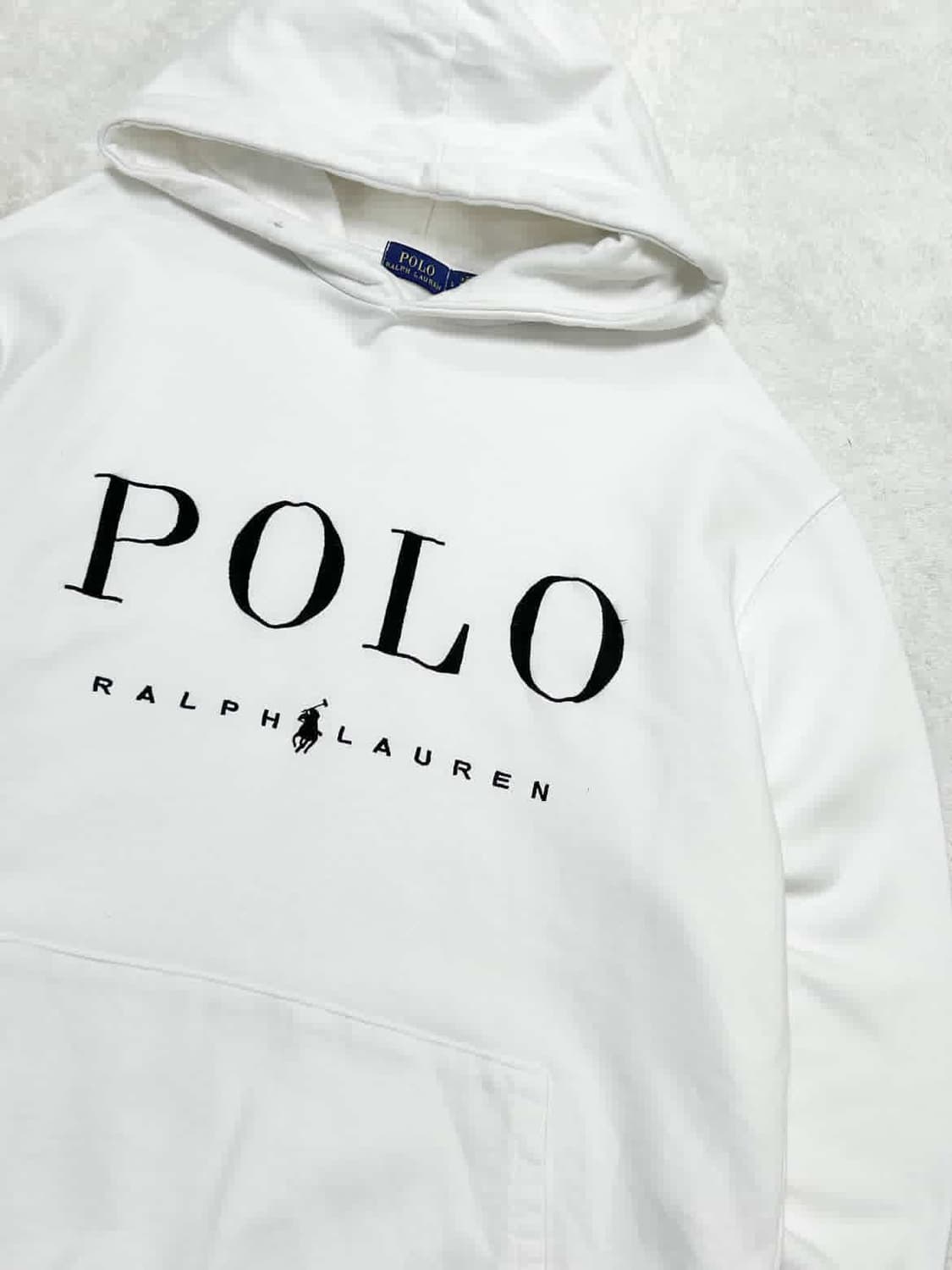 폴로 빅로고 화이트 후드 상품이미지6
