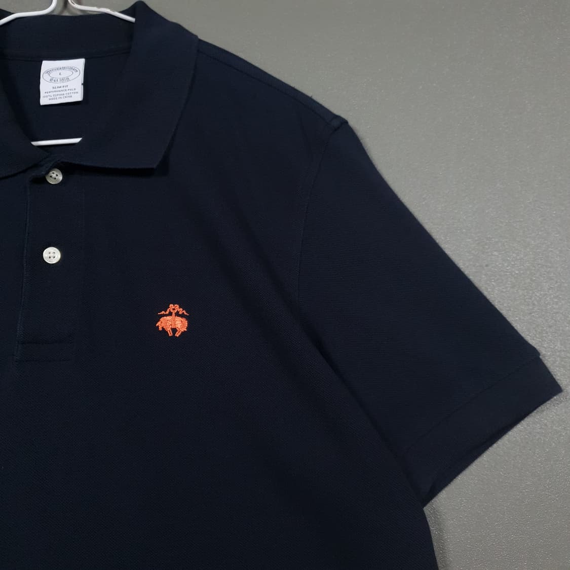 브룩스브라더스 골든 플리스 수피마 코튼 반팔 카라티 폴로 셔츠 다크네이비 상품이미지2