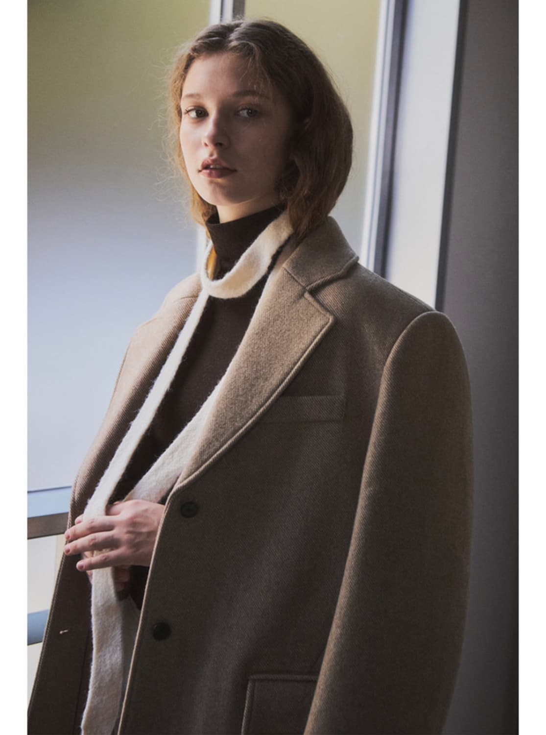 CITTA 씨타 클래식 울 오버핏 코트 베이지 상품이미지2