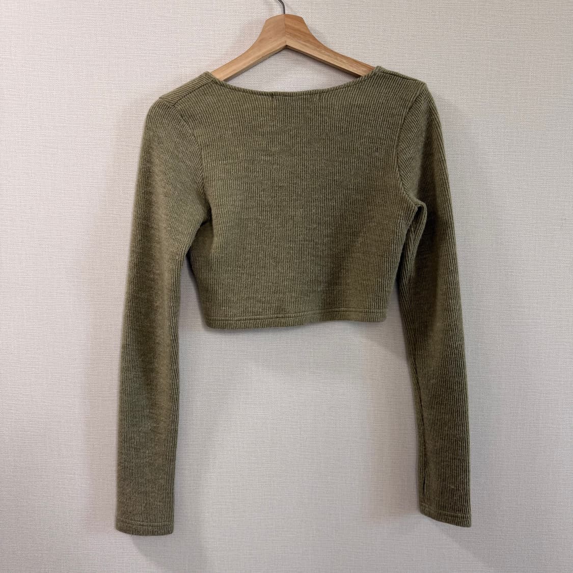 크랭크 니트 워머 가디건 카키 상품이미지5