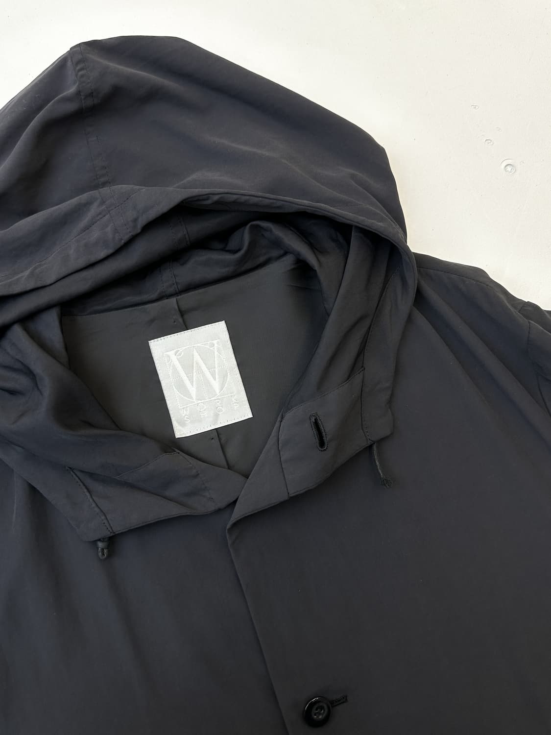 요지야마모토 워크샵 나일론 라이트 후드 코트 상품이미지4