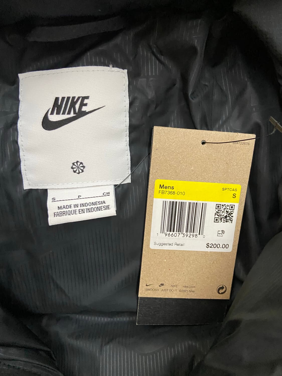 미국 나이키 스포츠웨어 클럽 패딩자켓 S 상품이미지5