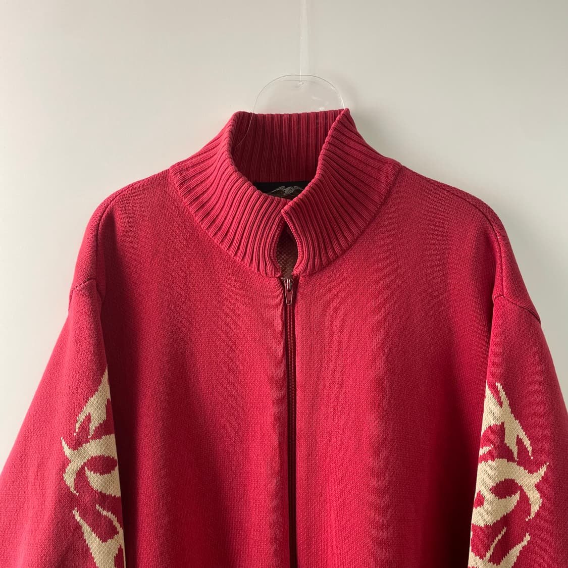 90s 할리 데이비슨 플레임 니트집업 상품이미지3