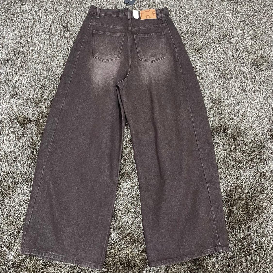 탑드레싱 TOPDRESSING 브라운 알파 와이드 데님팬츠 M 상품이미지4