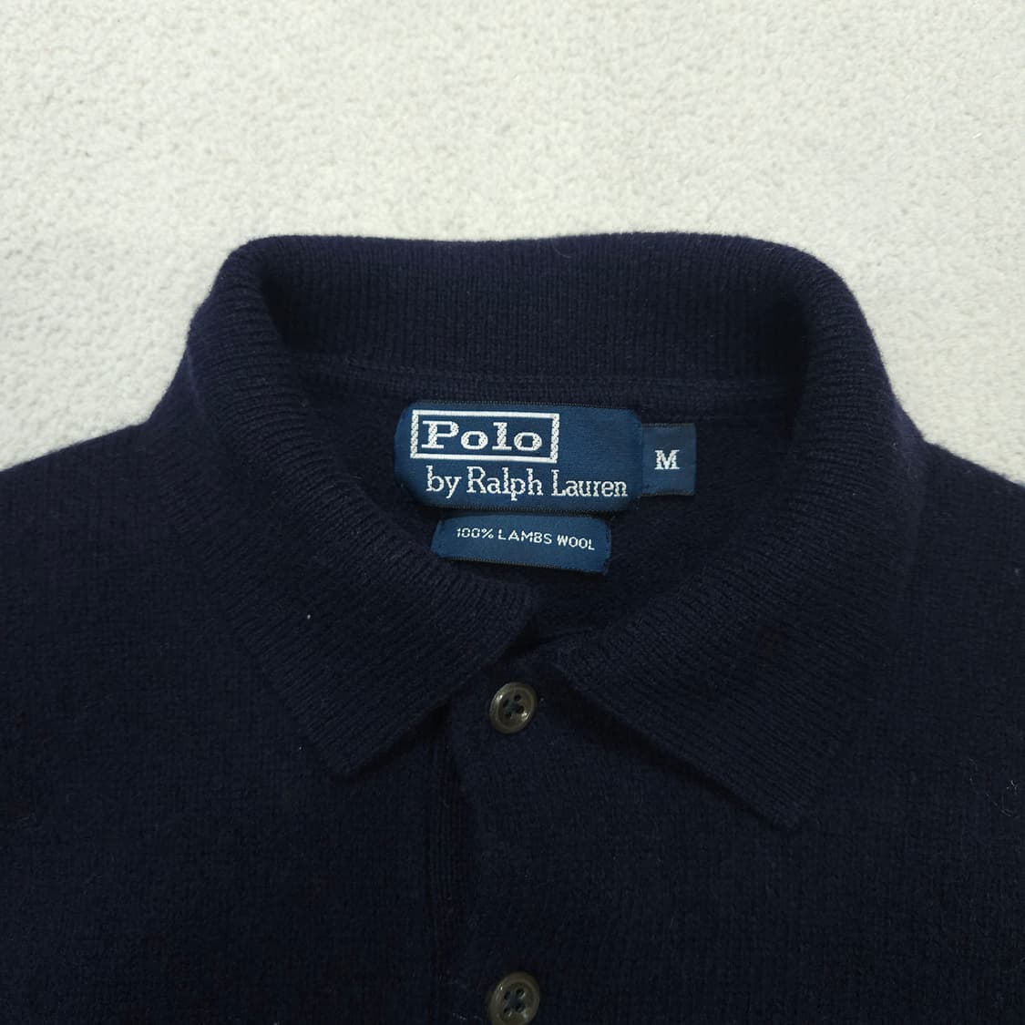 폴로 랄프 로렌 카라넥 램스울 니트 M 네이비 상품이미지4