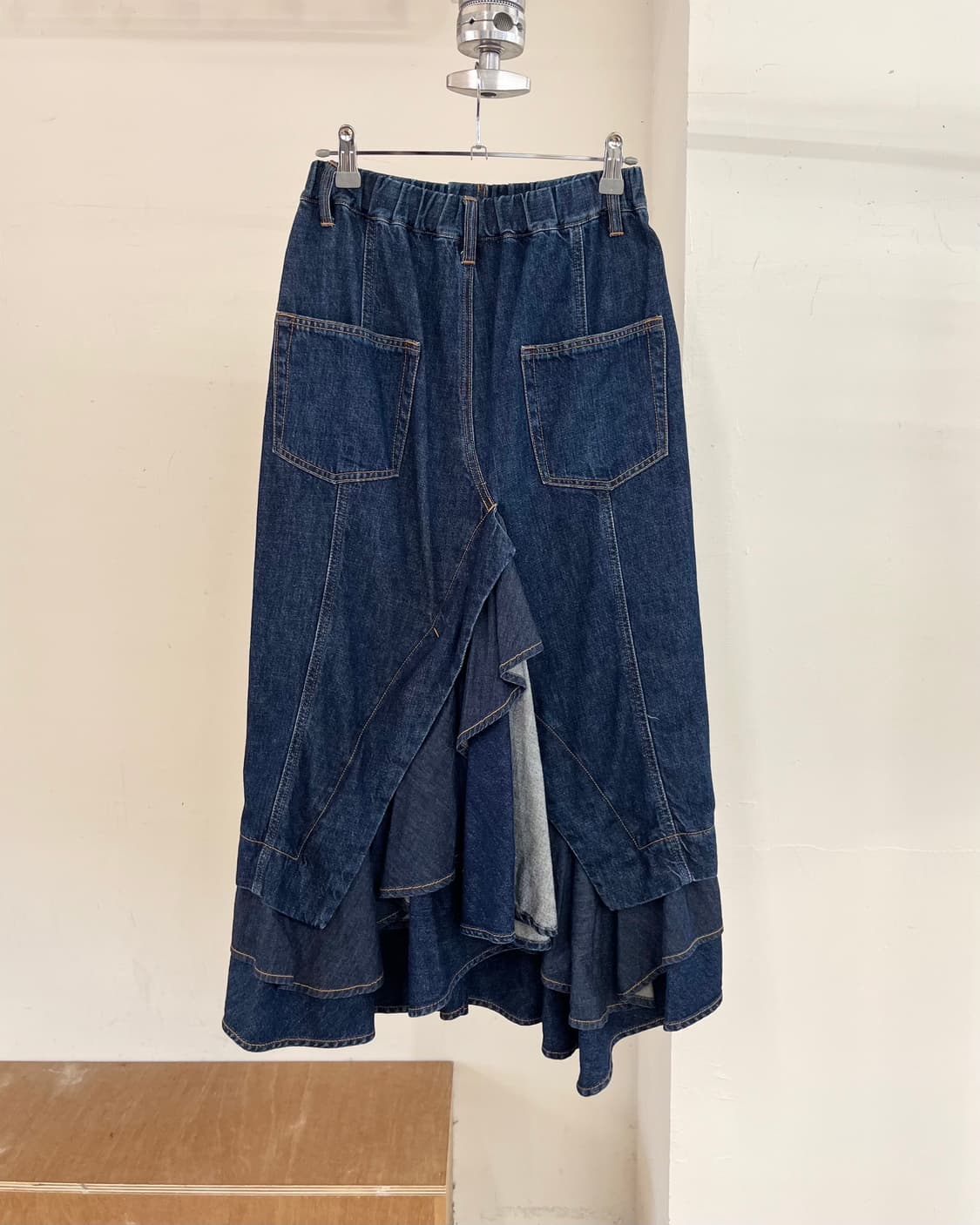 주카 블루 판넬 맥시 스커트 상품이미지4