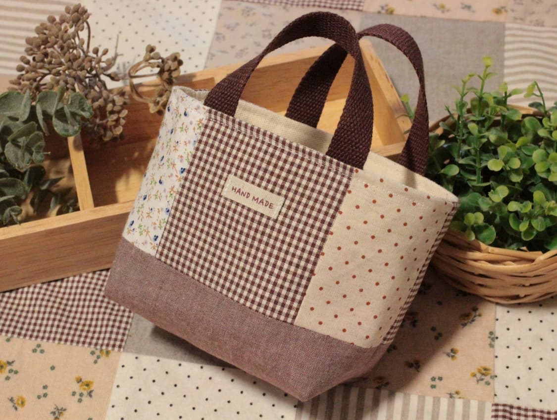 핸드메이드 패치워크 파우치 겸 패브릭 바구니 상품이미지3