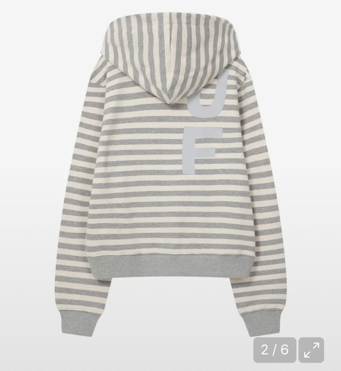 바우프 B logo 슬림핏 후드티 [스프라이트 그레이] 상품이미지3