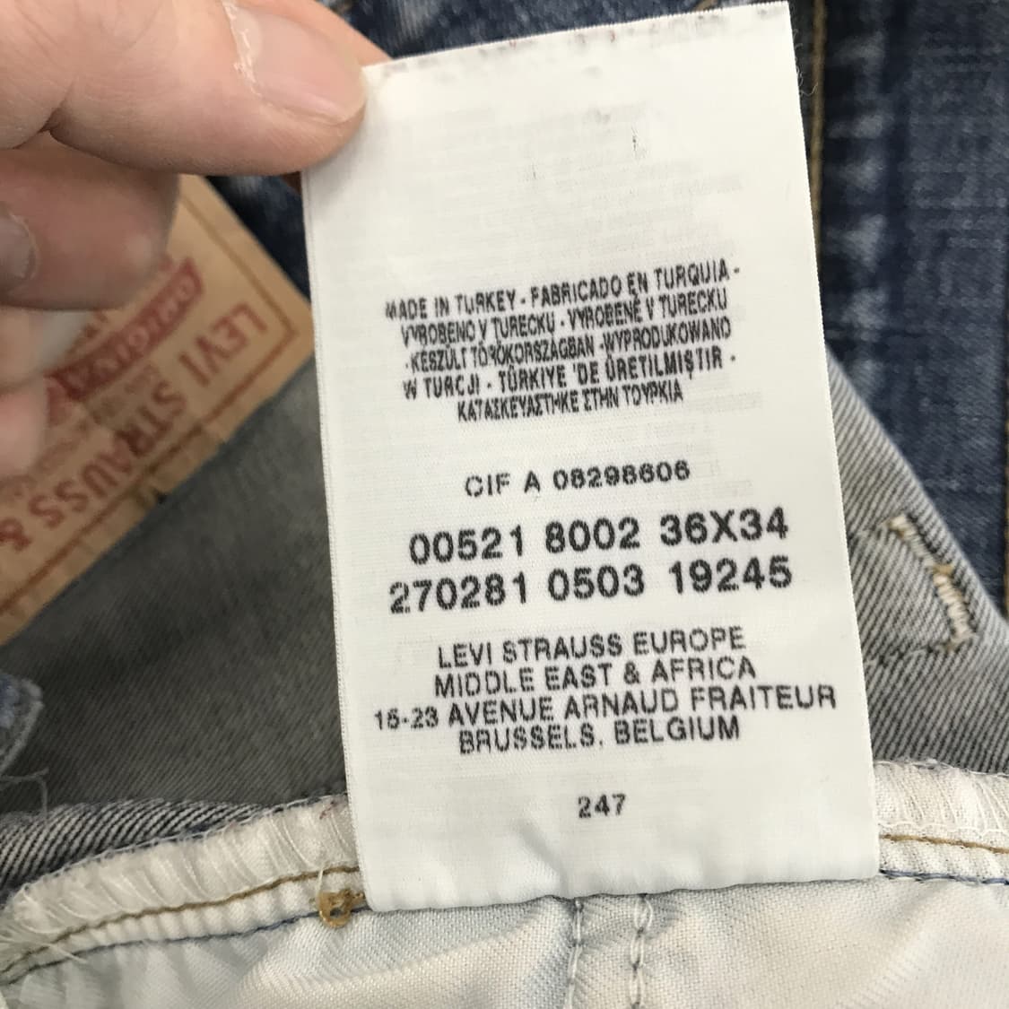 리바이스 521 데님 청바지 [36x34] 상품이미지6