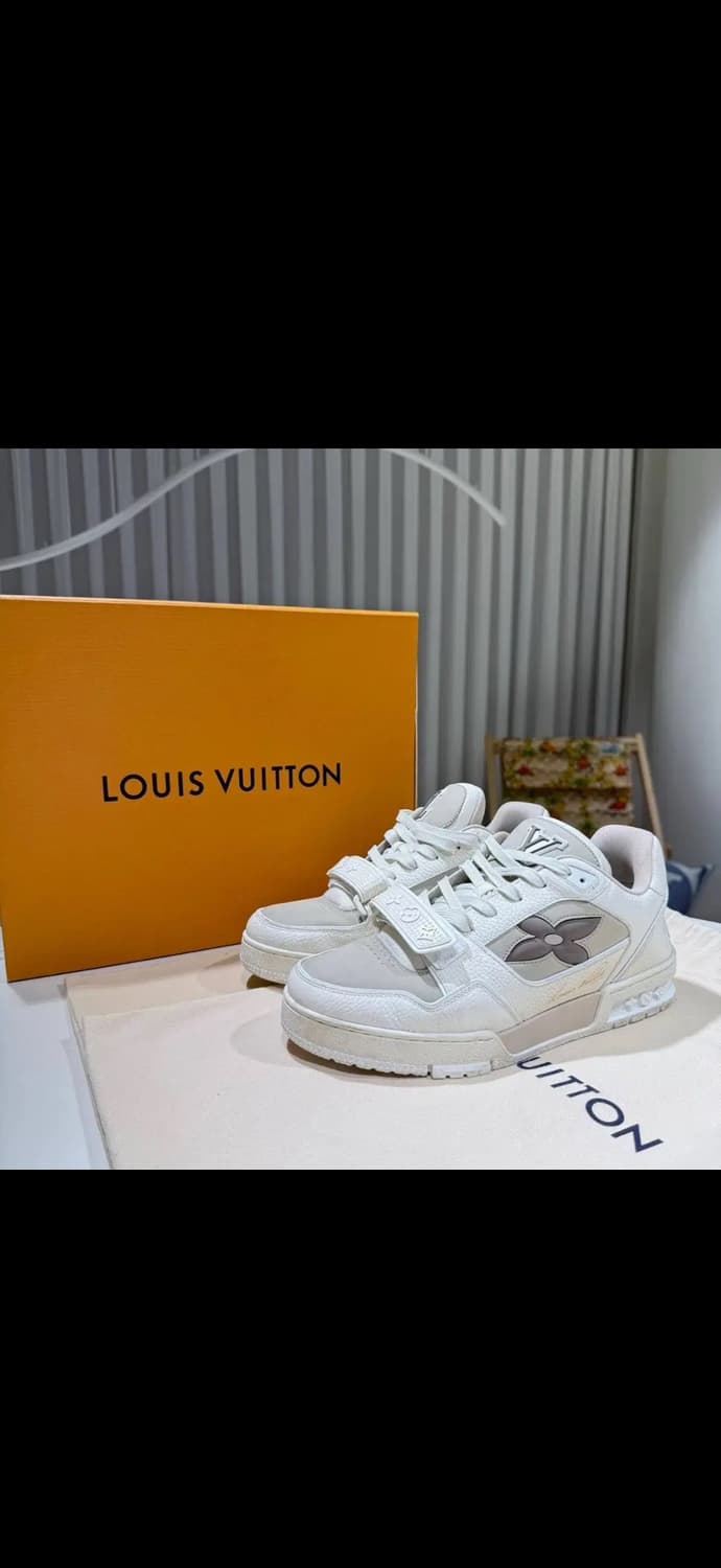 6.5 / 루이비통 벨크로 베이지 트레이너 스니커즈 상품이미지1